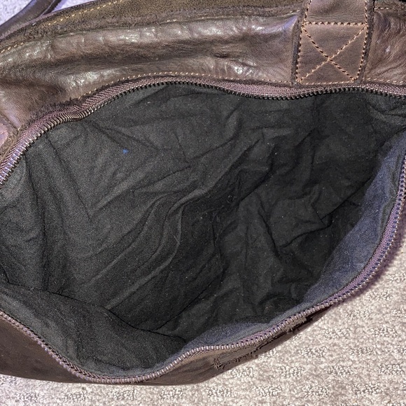 HARBOUR 2ND dark woven leather shoulder/tote bag. - Picture 5 of 14